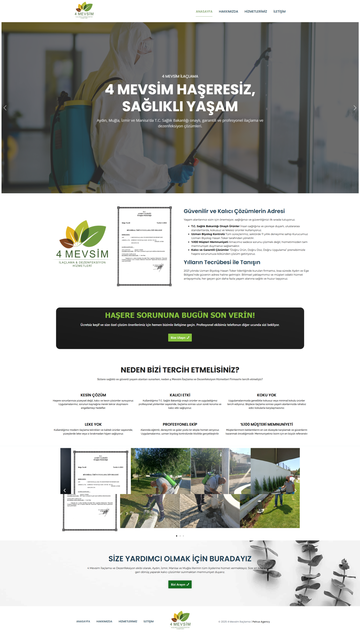 4 Mevsim İlaçlama - Tam sayfa