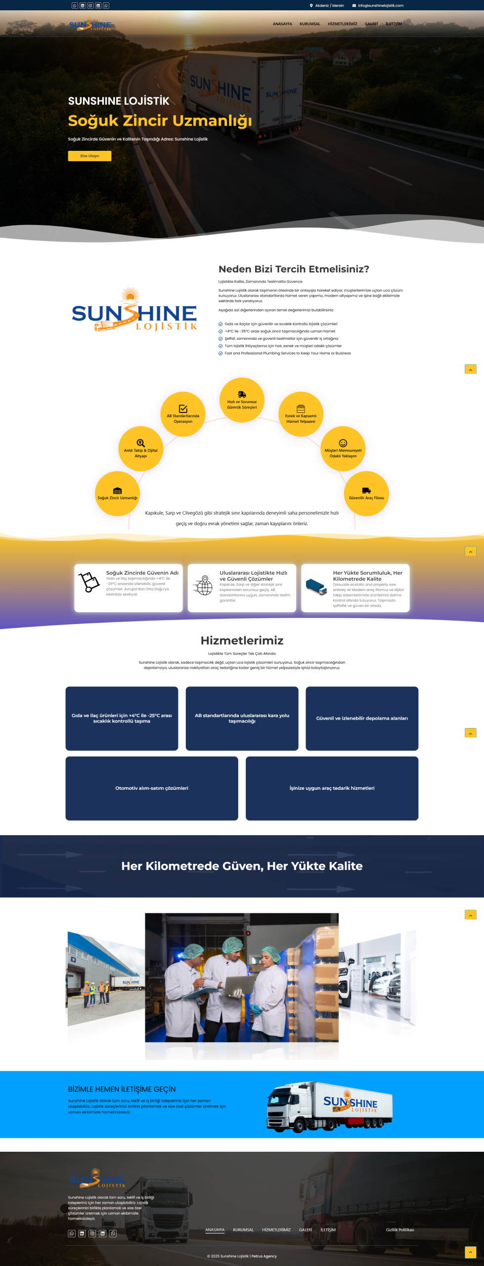 Sunshine Lojistik - Tam sayfa