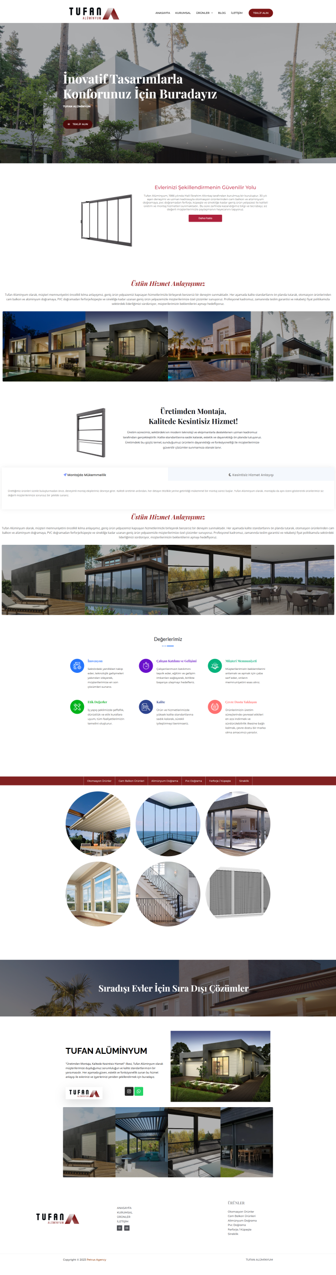 Tufan Alüminyum - Tam sayfa